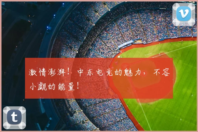 激情澎湃!中东电竞的魅力,不容小觑的能量!